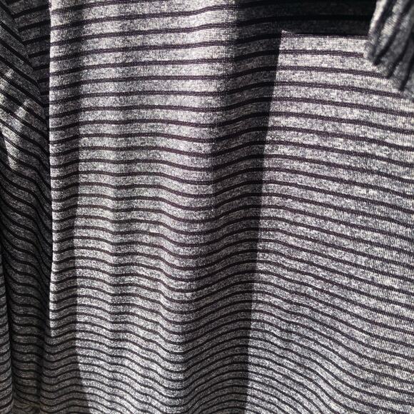 Men's Adidas Gray with Black StripesGolf Shirt Sz XL - Picture 2 of 6